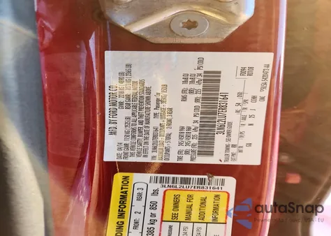 2014 Lincoln Mkz Hybrid z USA, uszkodzony, nr VIN 3LN6L2LU7ER831641